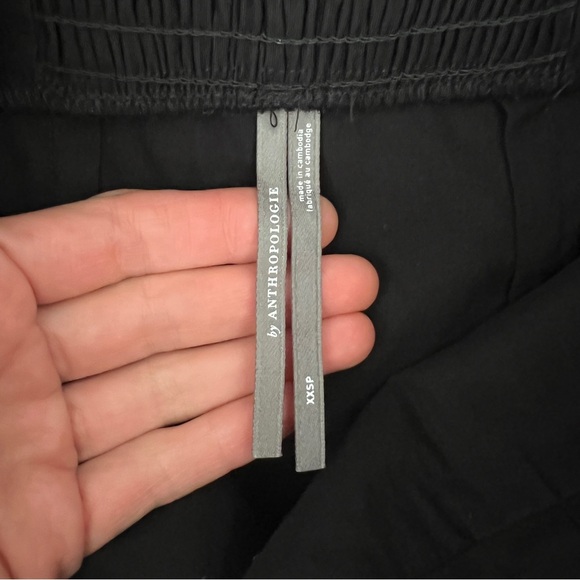 NWT Anthropologie Blythe Square Neck Tiered Ruffle A-line Midi Dress Black XXSP - Picture 11 of 14